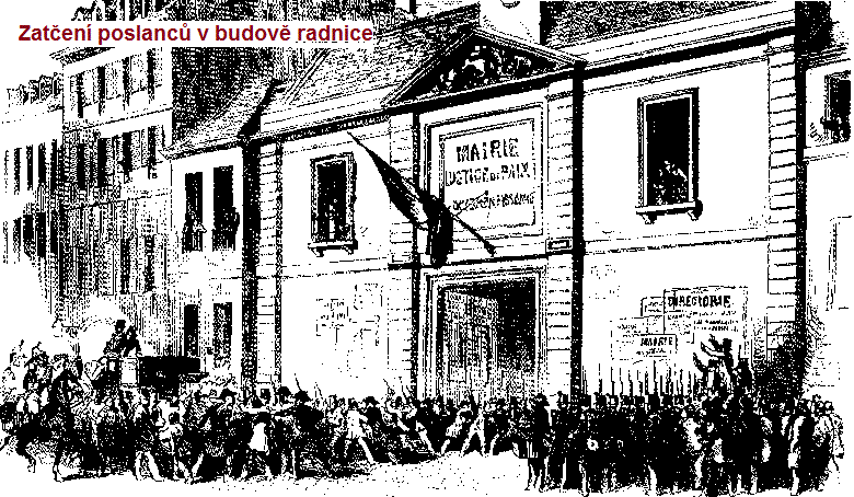 Zat�en� poslanc� v budov� Mairie
